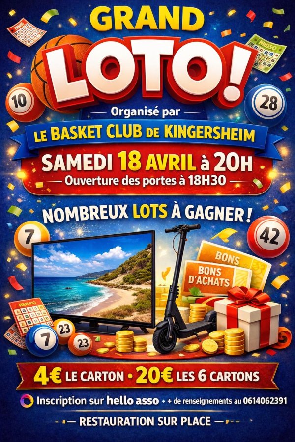 GRAND LOTO DU BASKET CLUB KINGERSHEIM